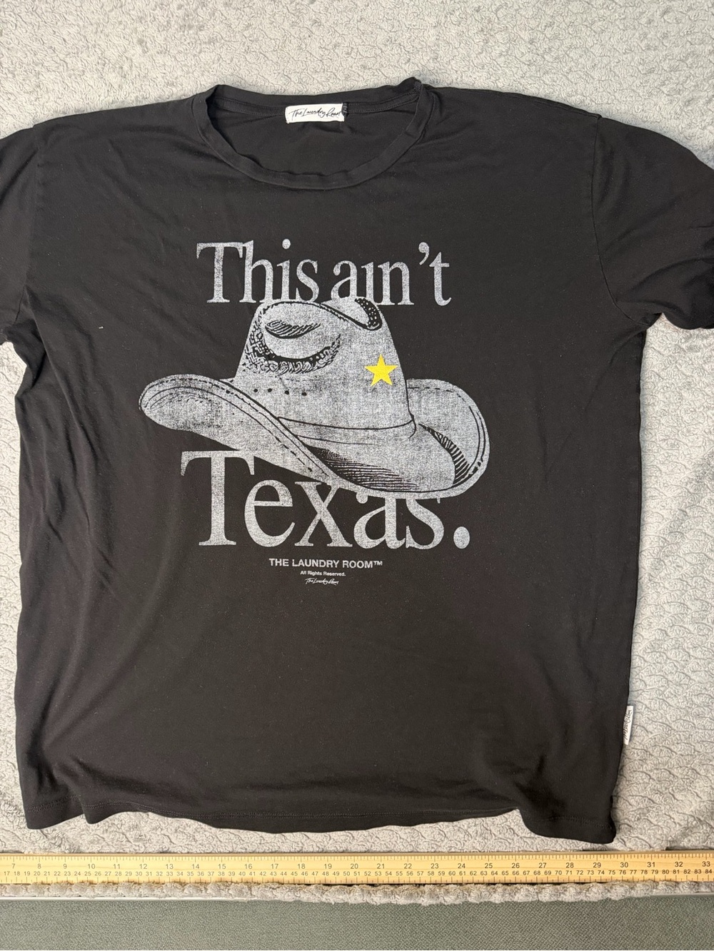 The Laundry Room Black 'This Ain't Texas' Graphic Tee with Yellow Star